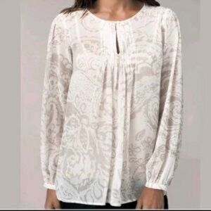 Cabi #634 Boho Floral Paisley Long Sleeve Blouse